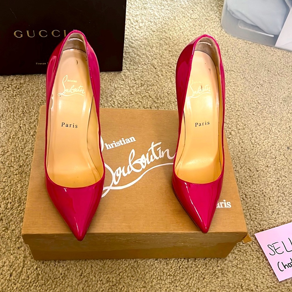 Authentic Brand new Christian Louboutin pink Pigalle 120 heels. Size 37.